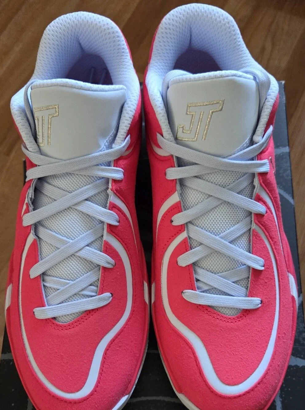Men's Nike JORDAN TATUM 4 Sneakers in Siren Red and Metallic Silver -Size 10